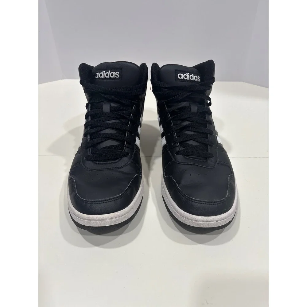 Adidas Hoops 2.0 Mid Mens Basketball Shoes Black White Red DB0079 Size 12